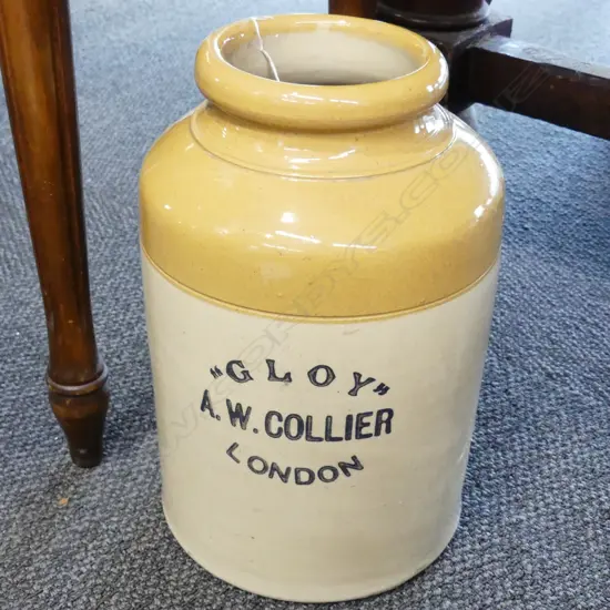 GLOY GLUEPOT,GOOD CONDITION, A W COLLIER, LONDON. H.270mm, DIA.170mm