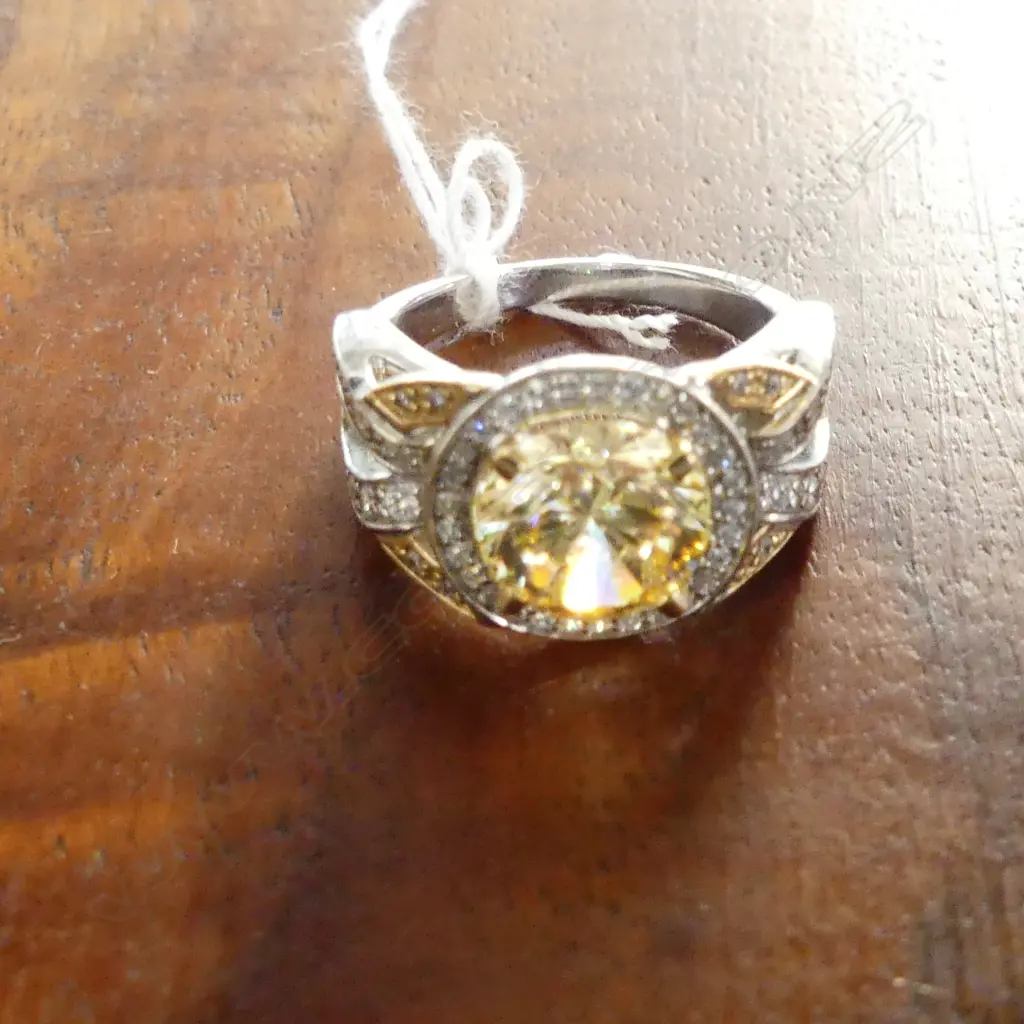 S/S RING YELLOW STONES Image 1++