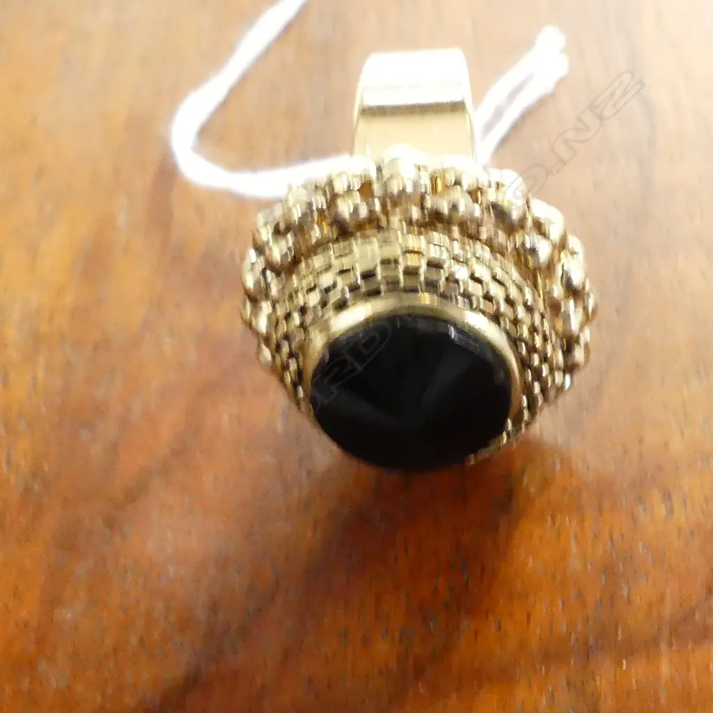 DRESS RING BLACK  STONE Image 1++