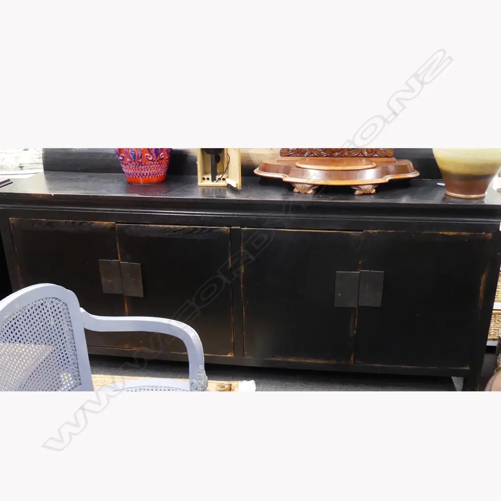 BLACK FINISHED SIDEBOARD WITH 4 DOORS Image 1++