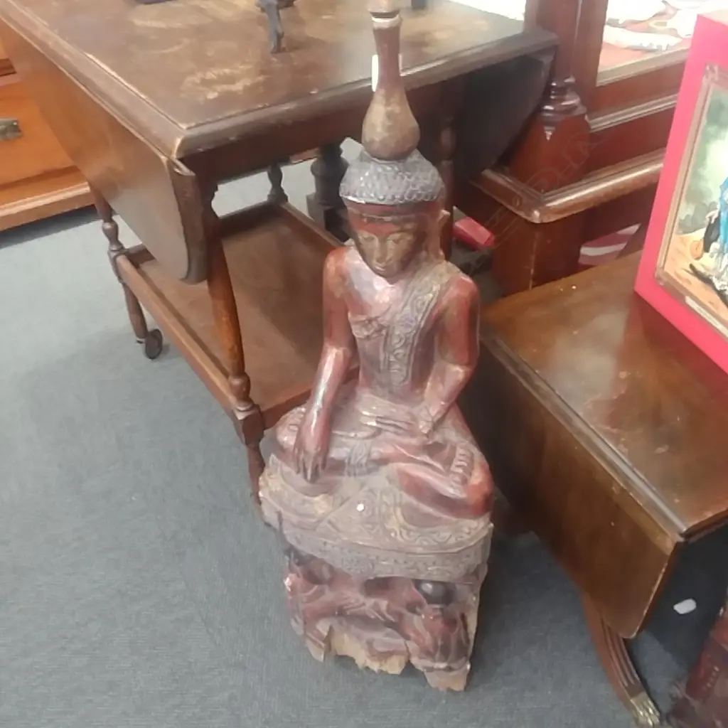 WOODEN CARVED BUDDHA Image 1++