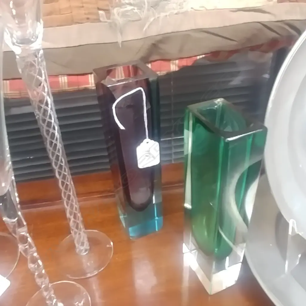 TWO MURANO GLASS VASES (AF) Image 1++