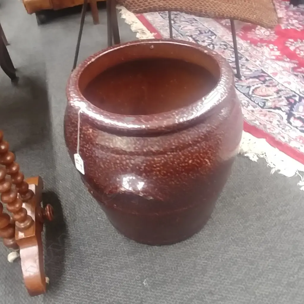 SALT GLAZED STONE CROCK Image 1++