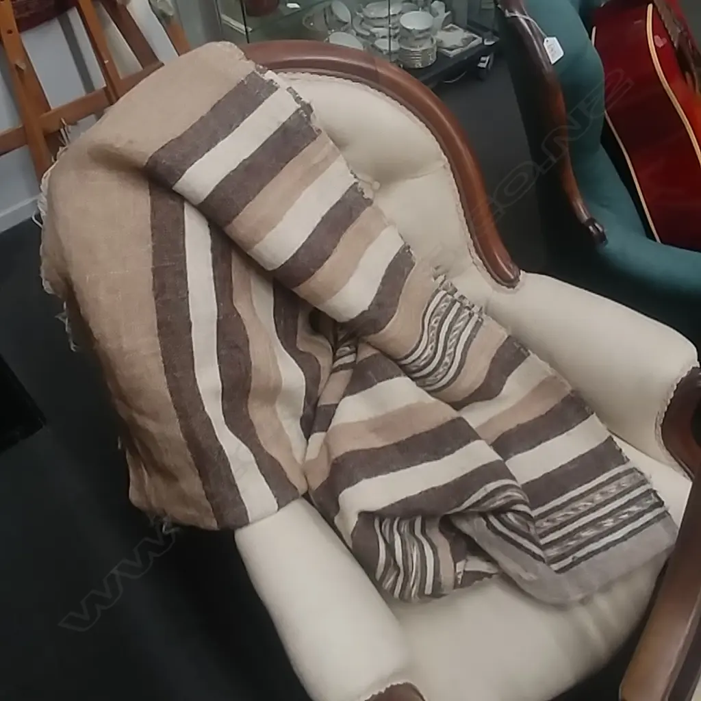 HANDWOVEN ALPACA WOOL BLANKET Image 1++