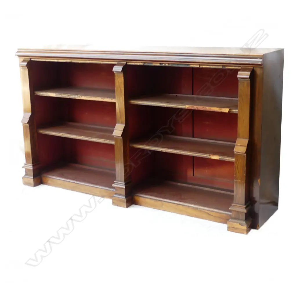 A 19thC rosewood open bookcase Image 1++