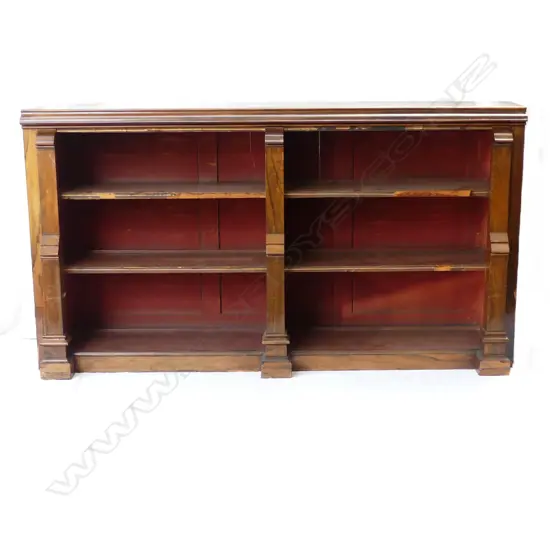 A 19thC rosewood open bookcase