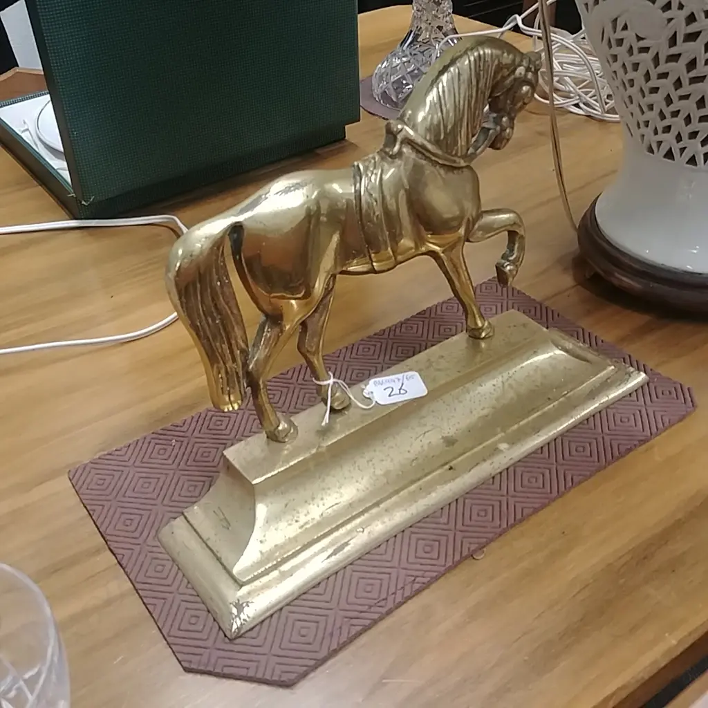 BRASS HORSE DOOR-STOP Image 1++