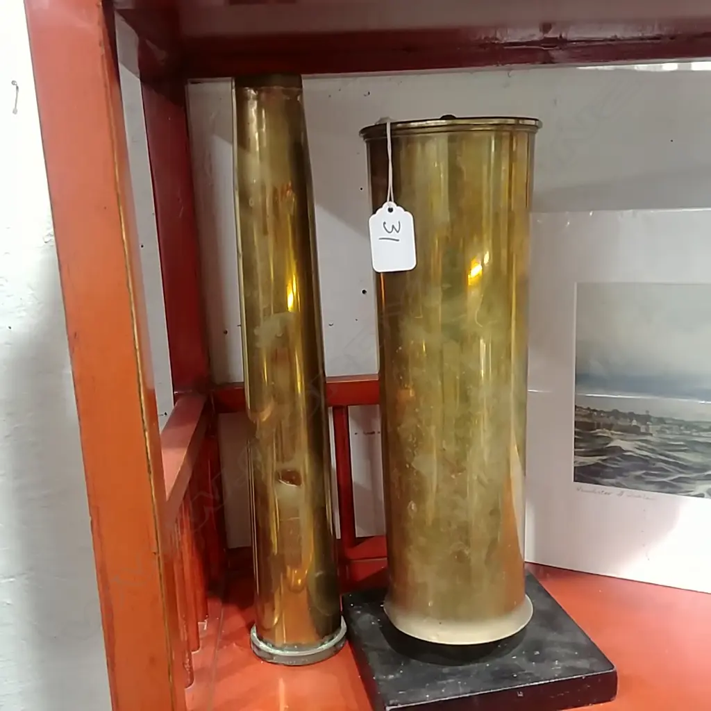 2 BRASS MILITARY SHELLS Image 1++