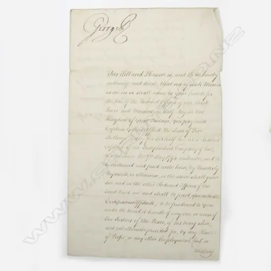 Three items of early military ephemera