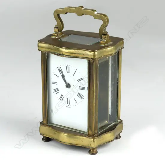 A French brass carriage clock