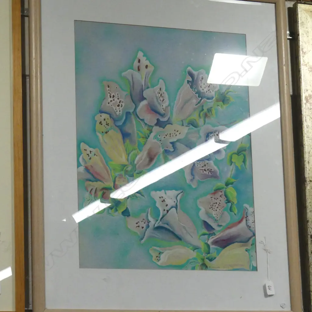 LG W/C FLOWERS, SIGNED M TOWNS Image 1++