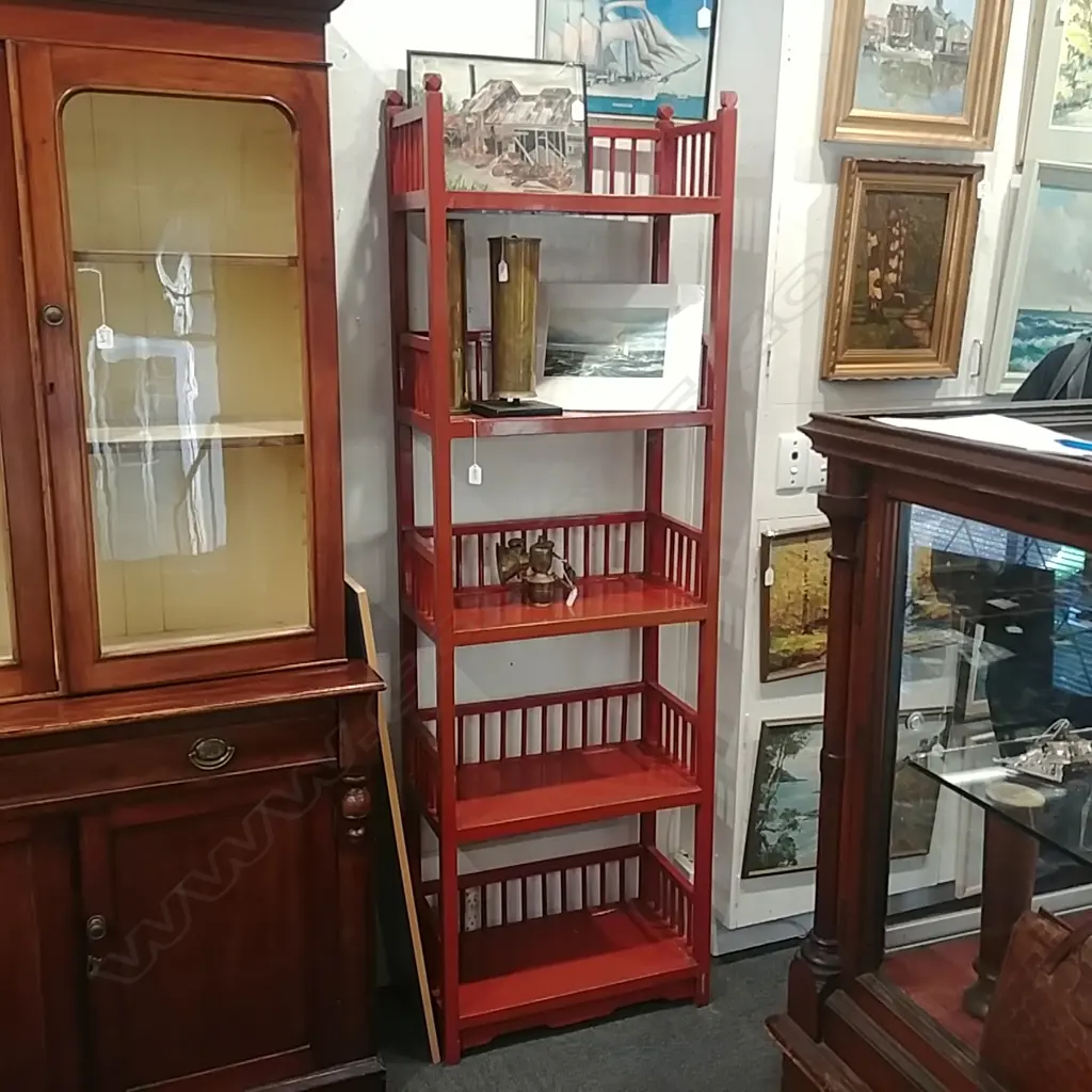 RED LACQUER BOOKCASE Image 1++