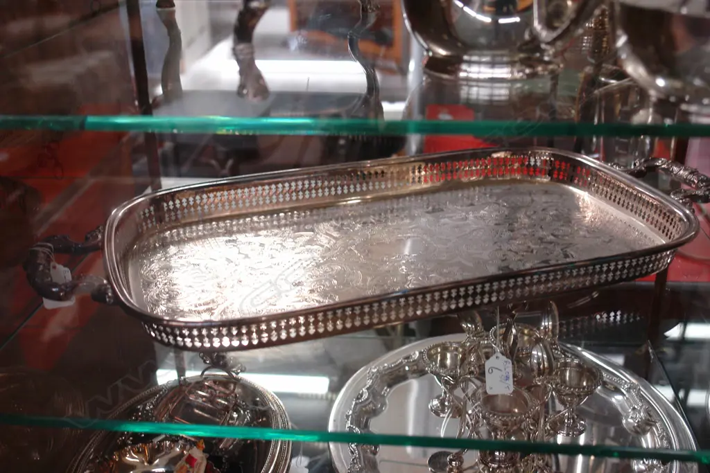 TWO HANDLED EP TRAY WITH GALLERY Image 1++