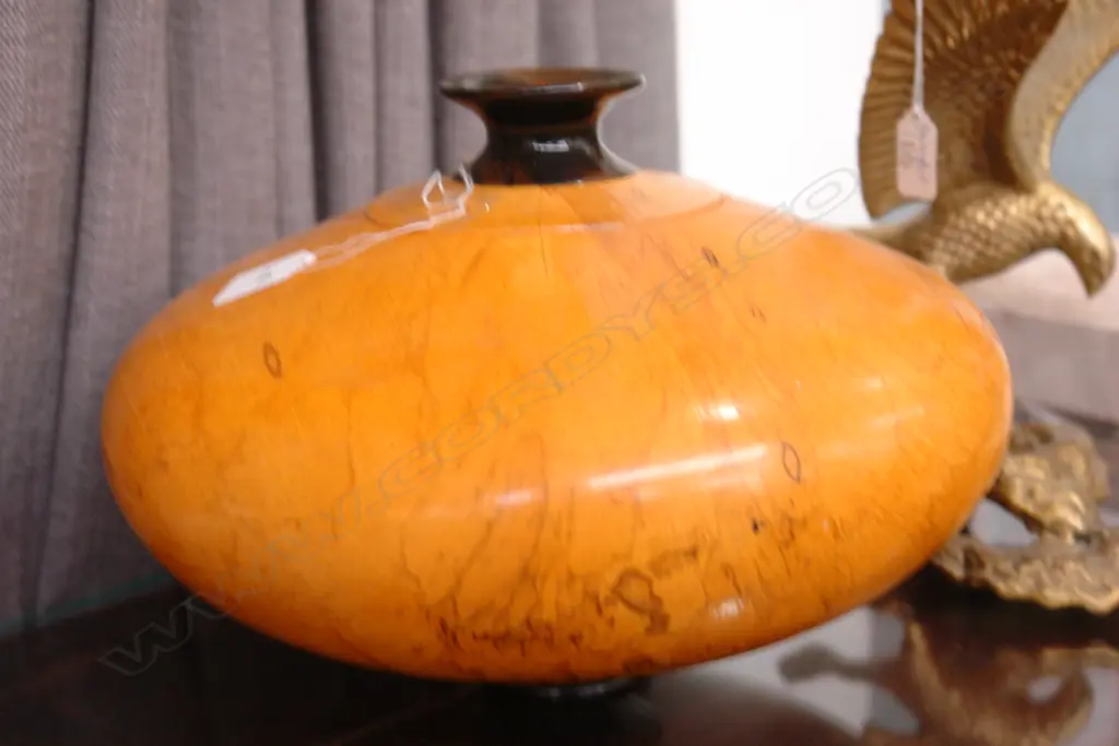 TURNED WOOD VASE BY STUART MORTIMAR Image 1++