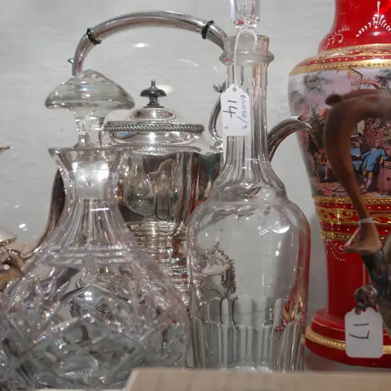2 GLASS DECANTERS 