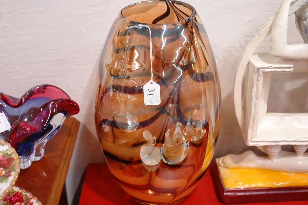 LARGE ART GLASS VASE Image 1++