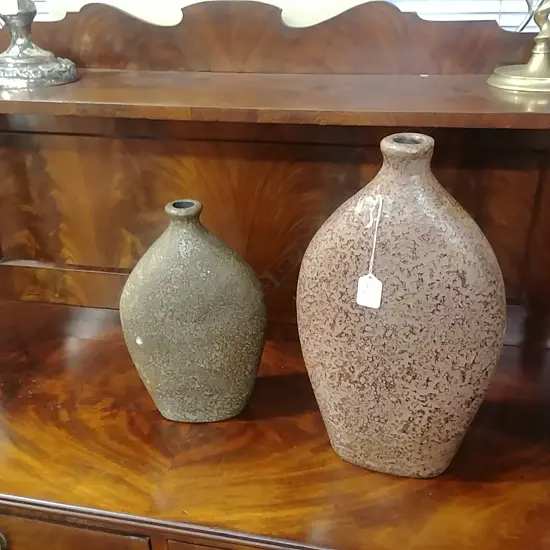 PR OF POTTERY VASES