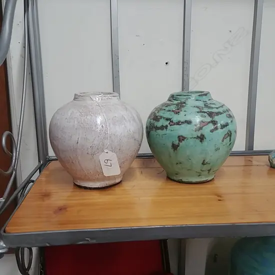 2 SMALL POTTERY VASES