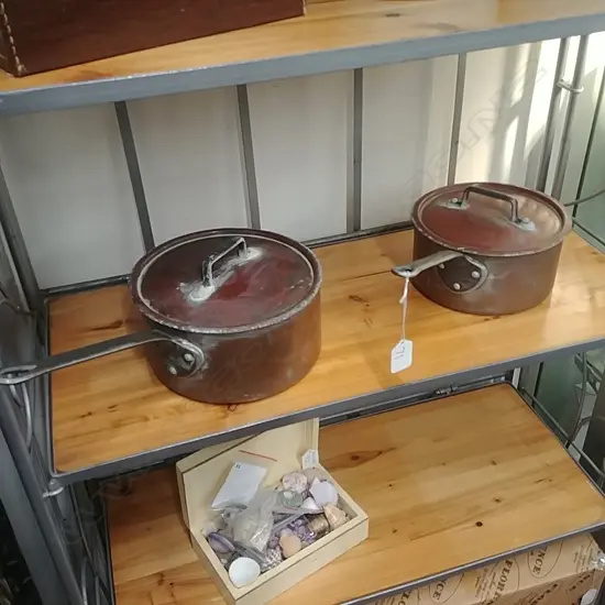 PR OF FRENCH COPPER POTS