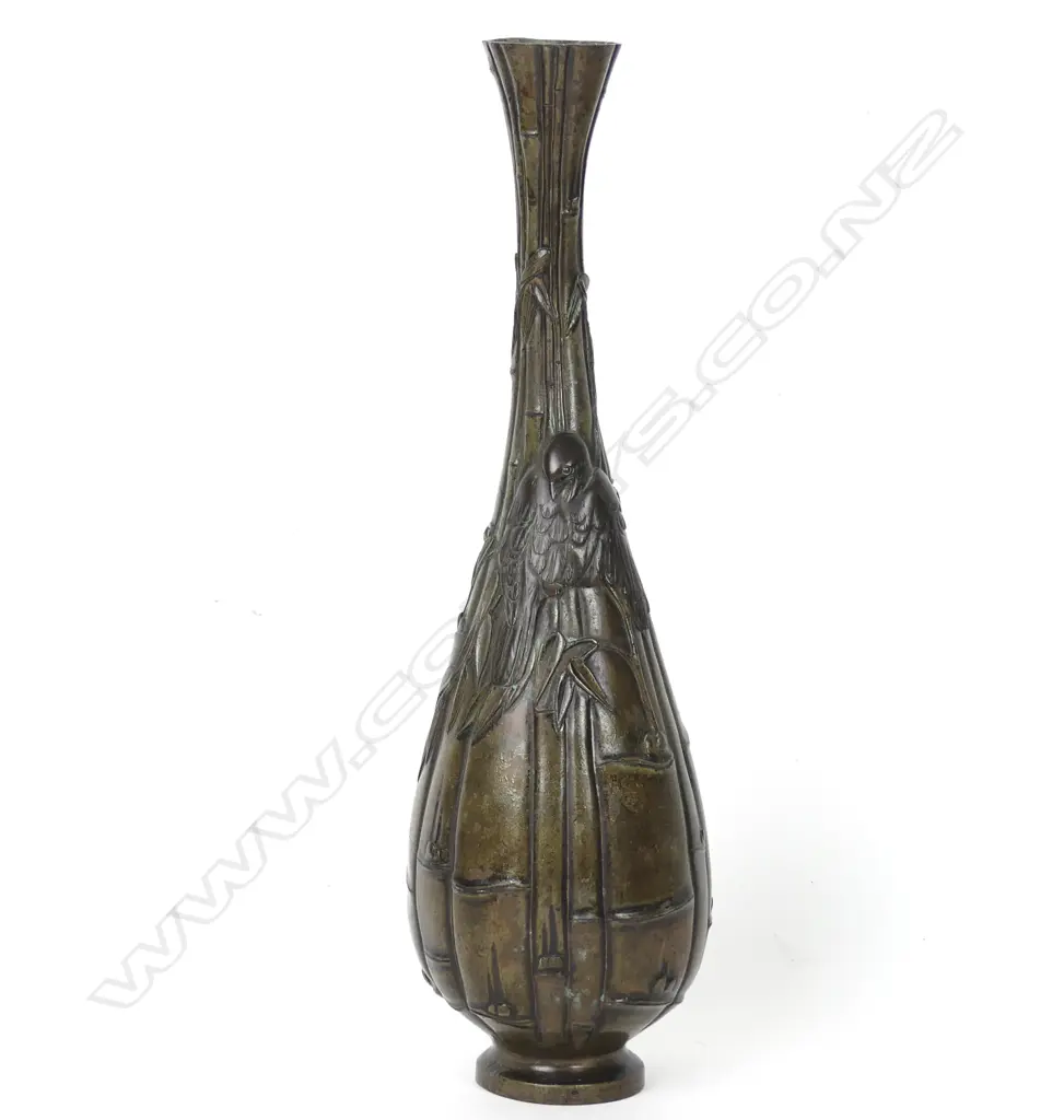A Japanese Meiji period bronze vase Image 1++