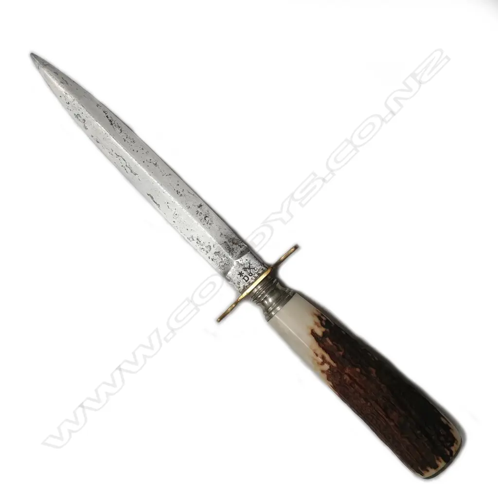 English; Nowell & sons stag-horn hilted knife Image 1++