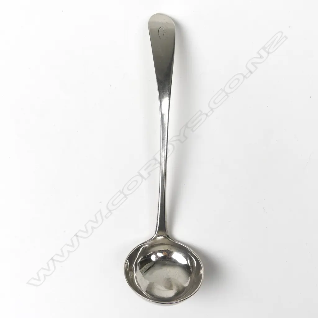 A Georgian Scottish silver sauce ladle Image 1++