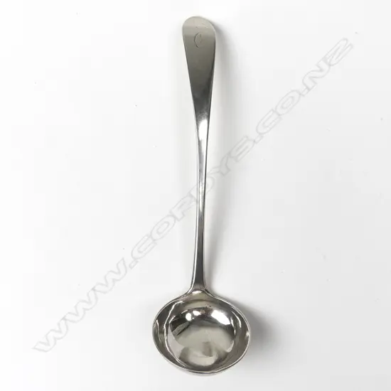 A Georgian Scottish silver sauce ladle