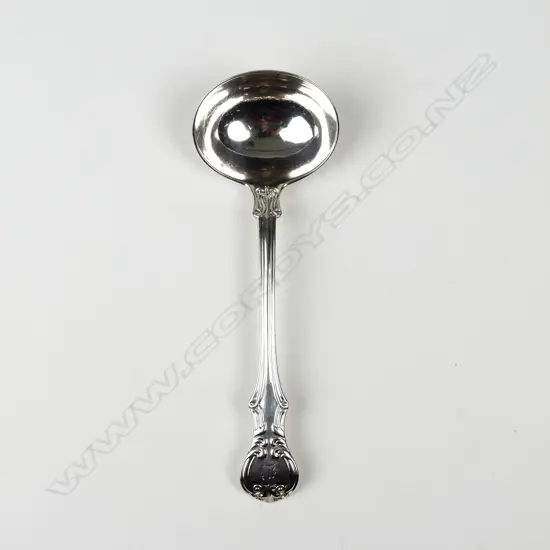 A Victorian silver sauce ladle