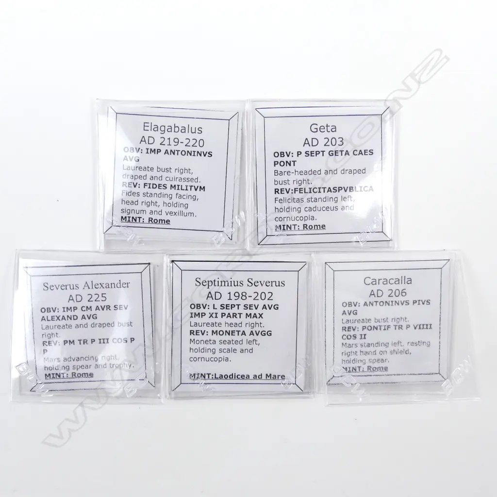 Five coins of the Severan dynasty Image 1++