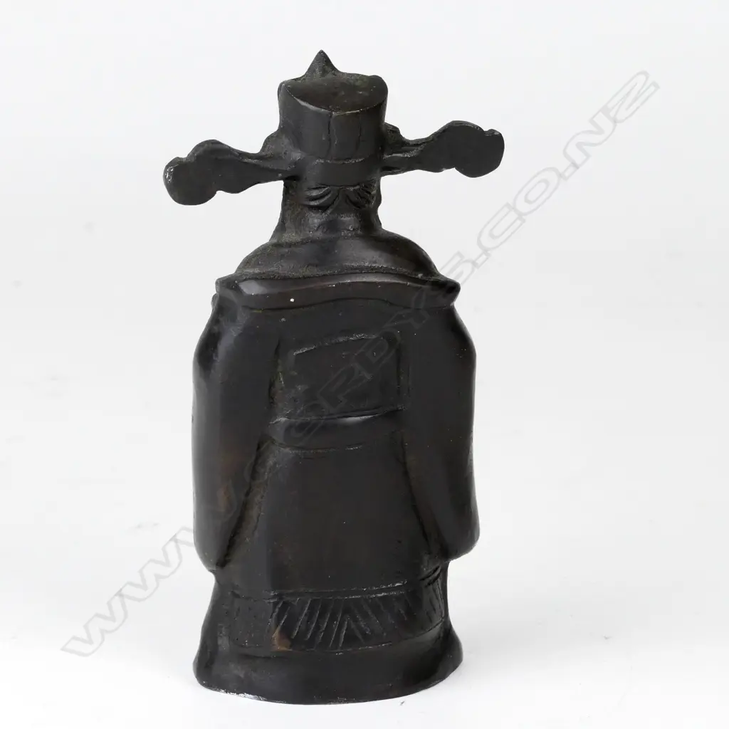 A 19thC Chinese cast bronze statuette of Lu-Hsing Image 1++