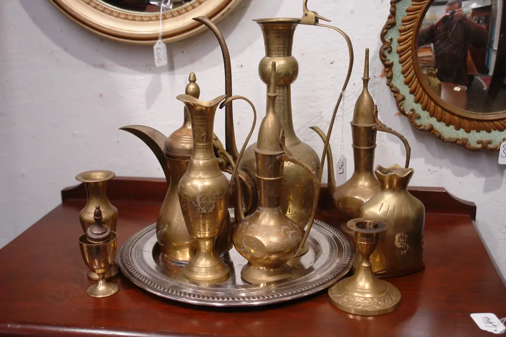 EP TRAY & BRASS TURKISH COFFEE POTS ETC Image 1++