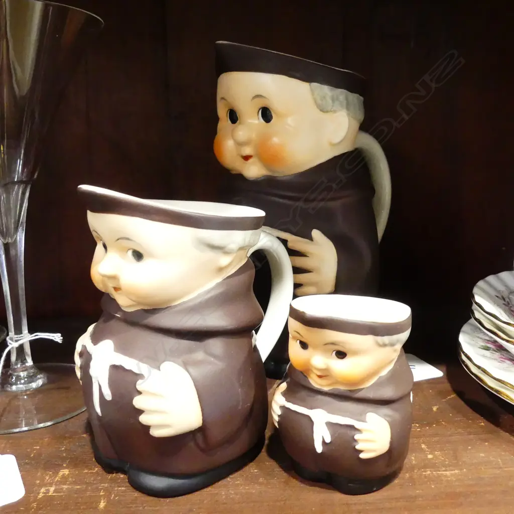 3 HUMMEL MONK JUGS Image 1++