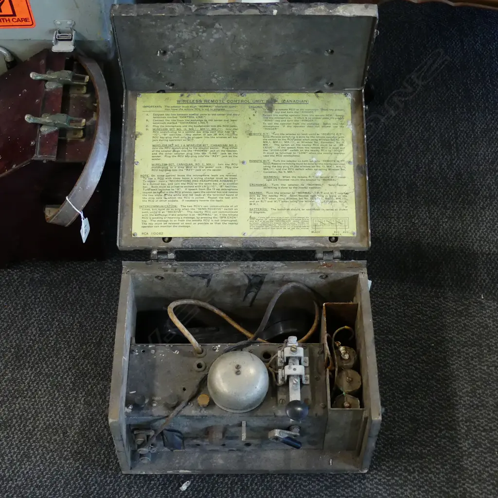 2 1943 WIRELESS REMOTE CONTROL SETS, UNIT NO.1 CANADA, NO. 015896 Image 1++