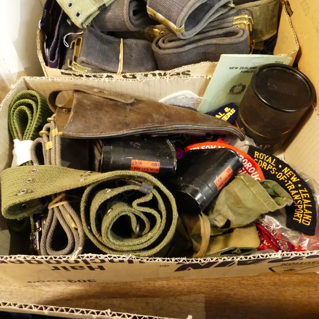 BX ASST MILITARY LAPELS, BADGES, BELTS ETC Image 1++