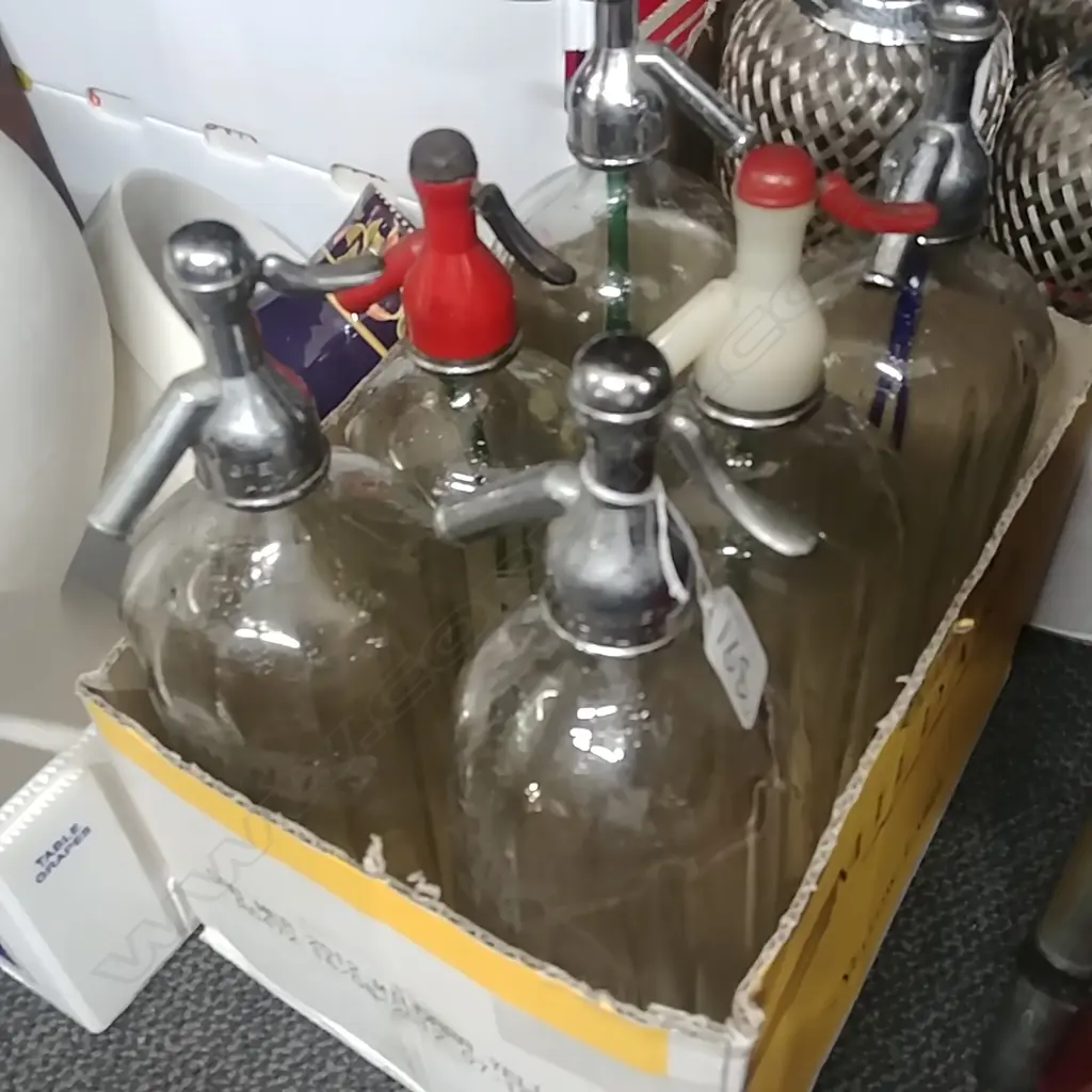 6 VINTAGE SODA SYPHONS Image 1++