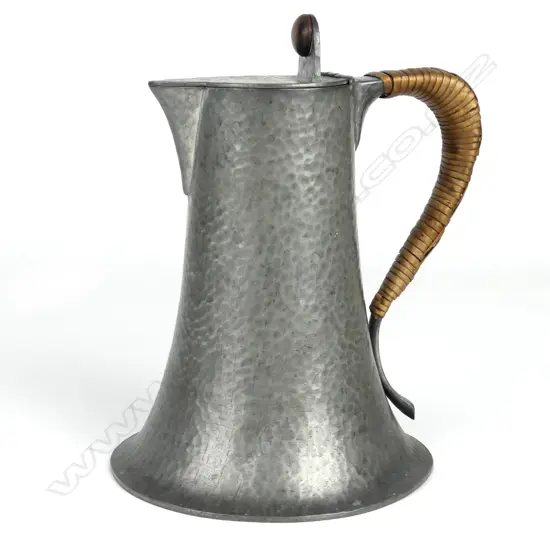 A Tudric pewter hot water jug designed by Archibald Knox for Liberty & Co.