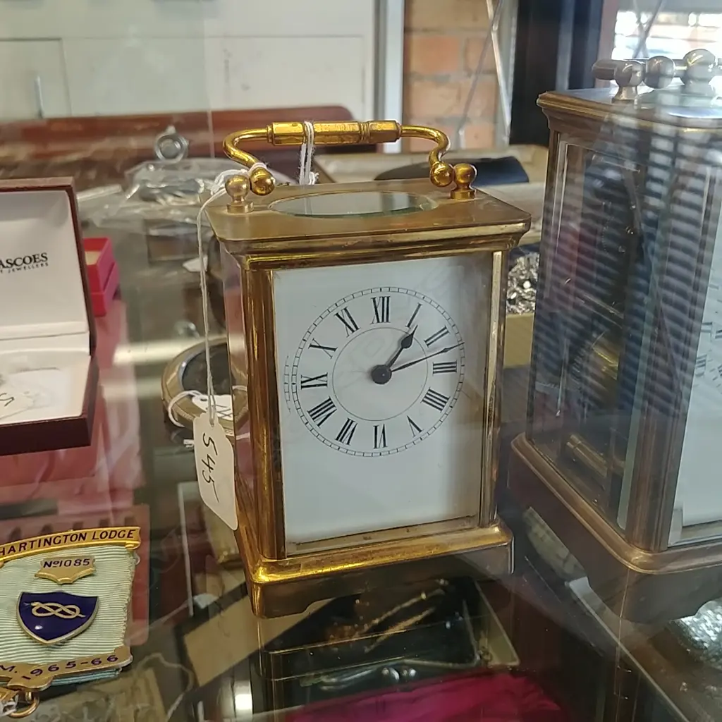 BRASS CARRIAGE CLOCK Image 1++