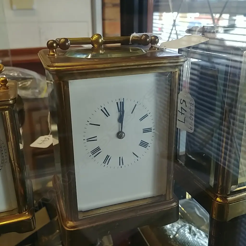 BRASS CARRIAGE CLOCK  Image 1++