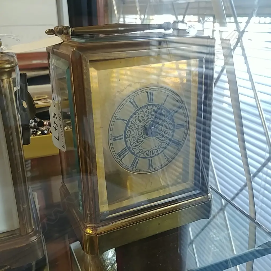 BRASS CARRIAGE CLOCK (SLIGHTLY LARGER) Image 1++