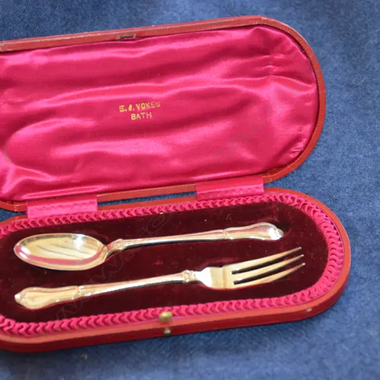 EDW PR CHRISTENING SPOON & FORK
