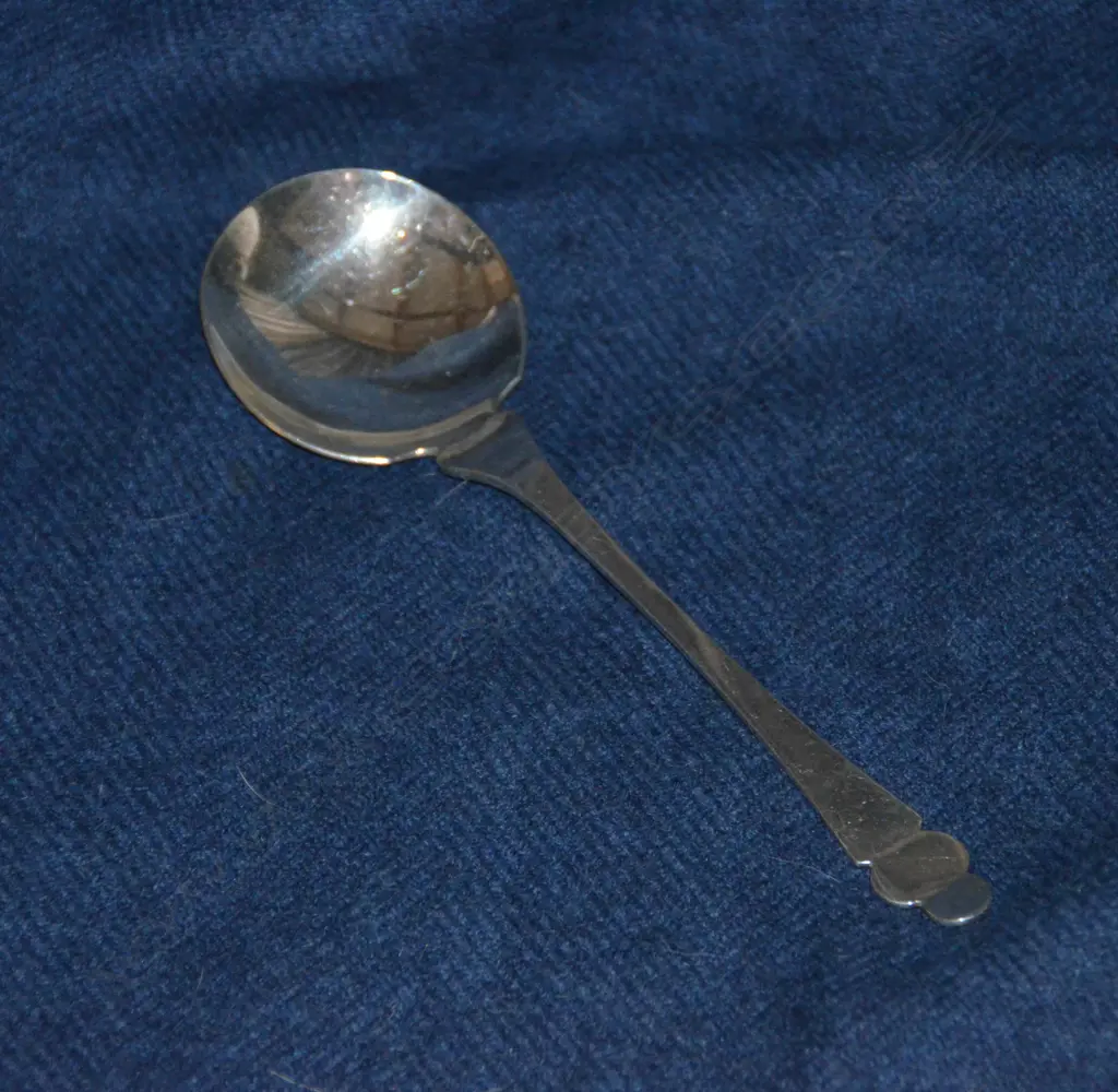 EDW SILVER SERVING SPOON 1908 Image 1++