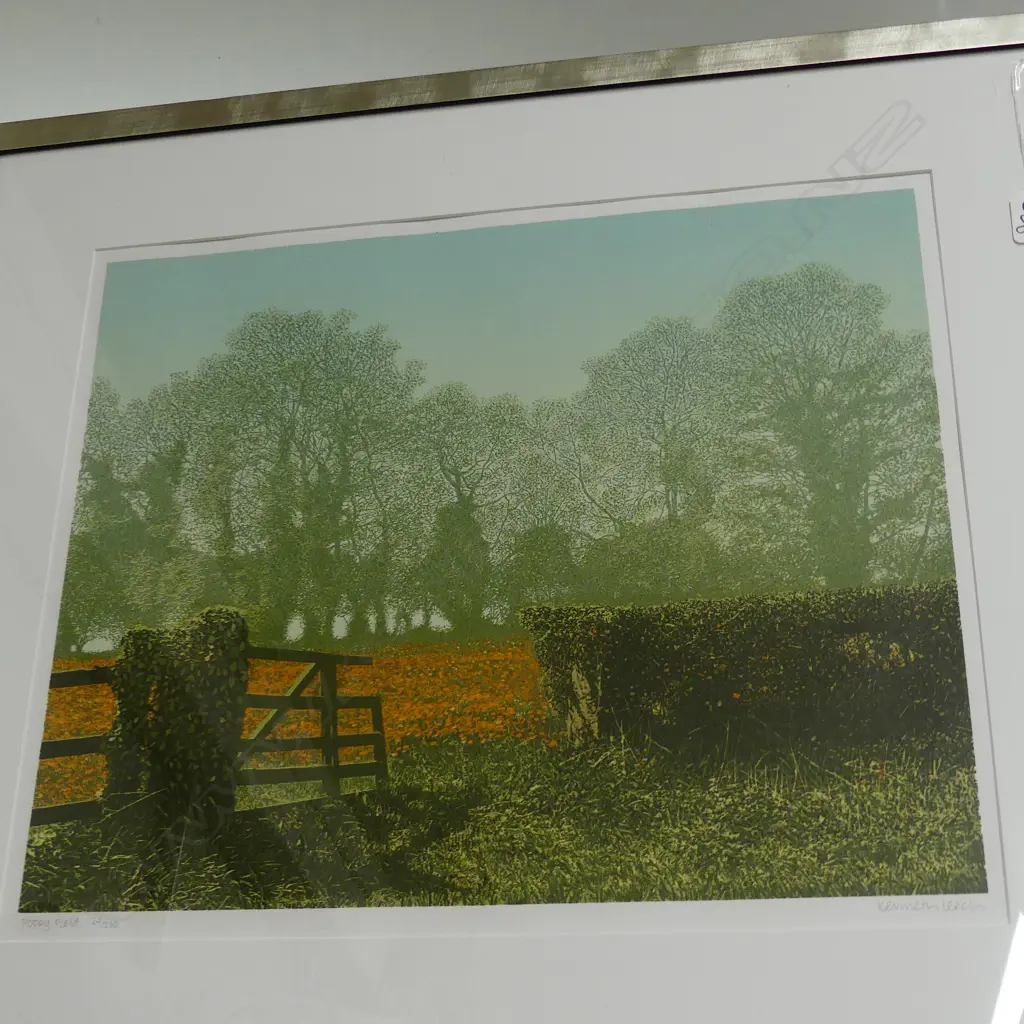 KENNETH LEECH 'POPPY FIELD', SCREENPRINT, 124/200, SIGNED Image 1++