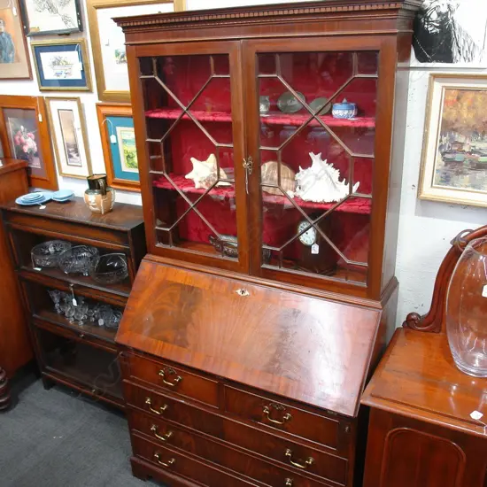 GEORGIAN STYLE BUREAU BOOKCASE