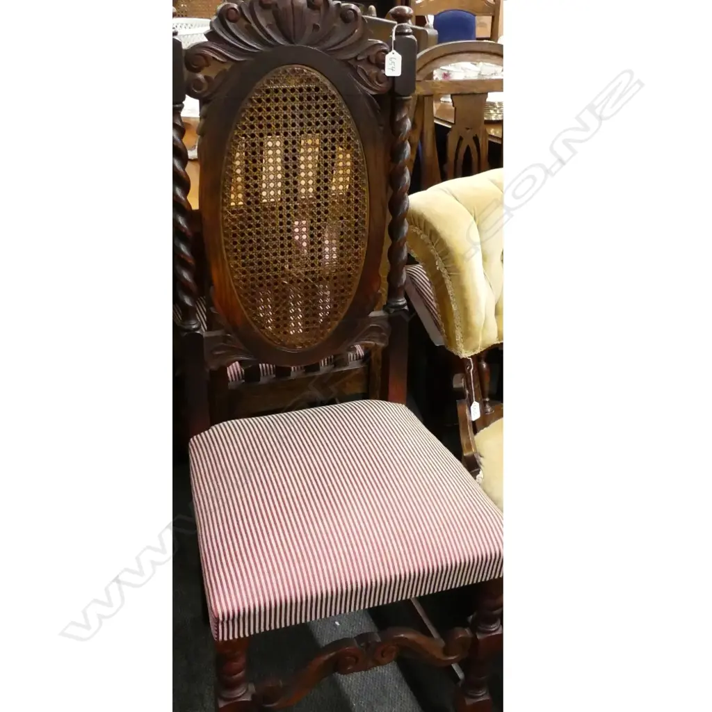 PAIR OF JACOBEAN STYLE HALL CHAIRS Image 1++