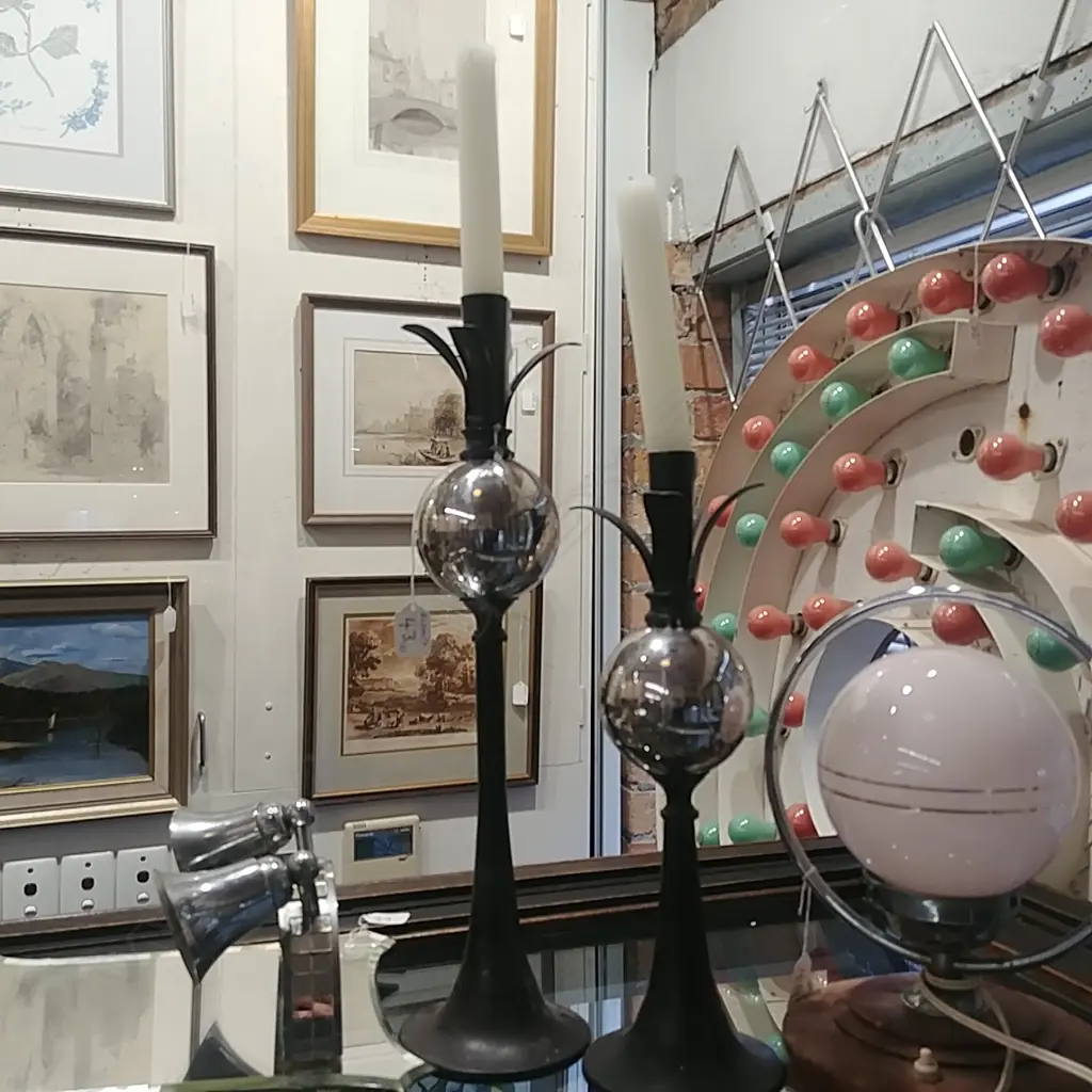 PR OF METAL DECORATIVE CANDLESTICKS Image 1++