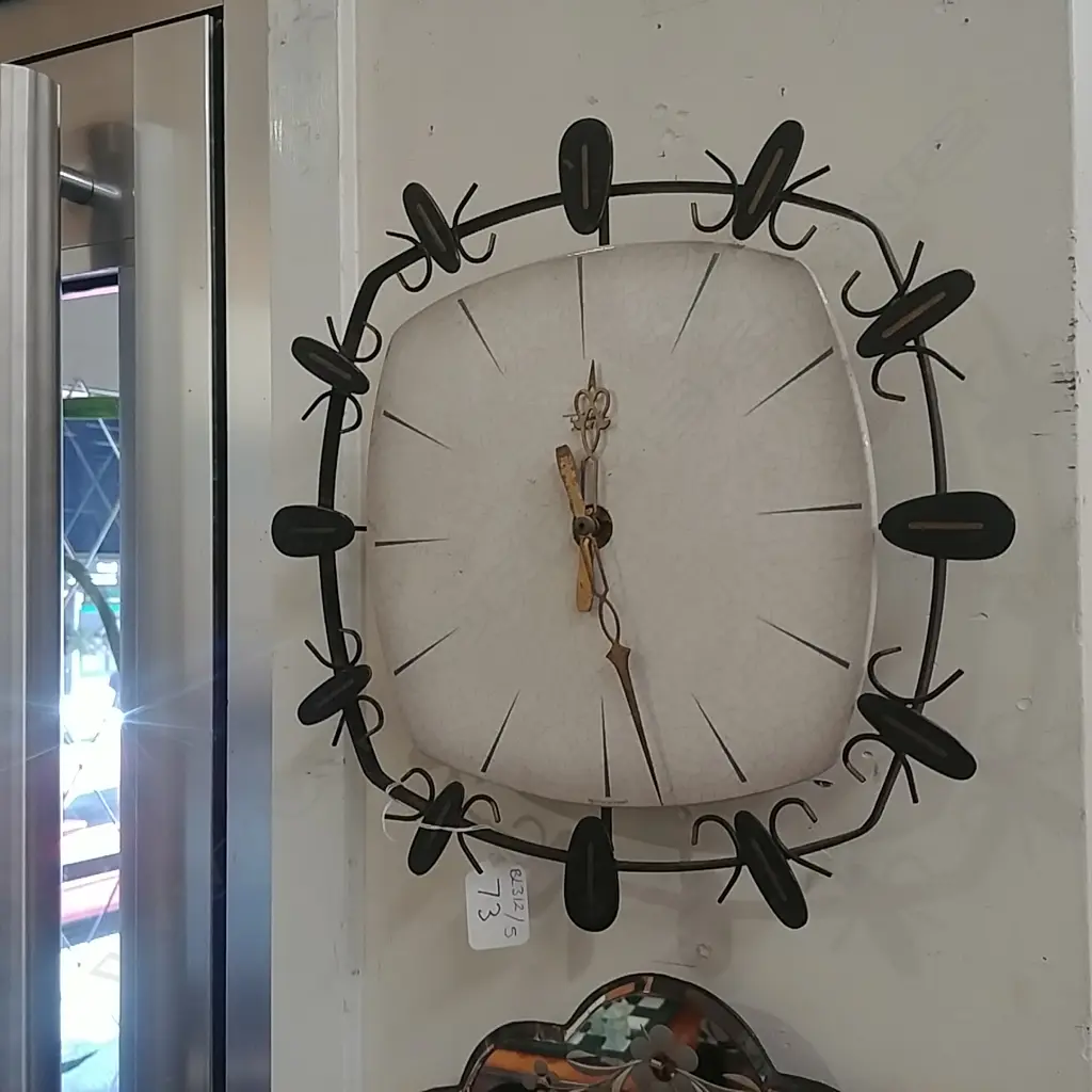 GERMAN MID CENTURY WALL CLOCK Image 1++