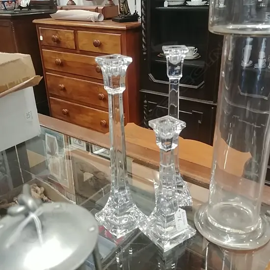 3 VILLEROY AND BOCH CANDLESTICKS