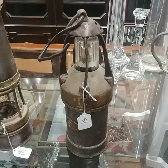 ANTIQUE MINERS LAMP C1900