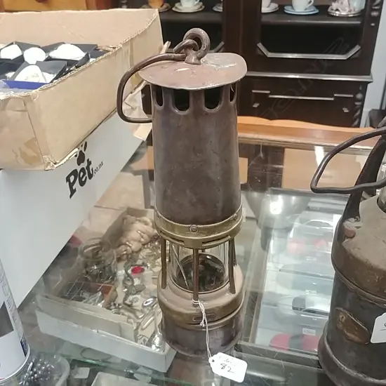 ANTIQUE MINERS LAMP C1900