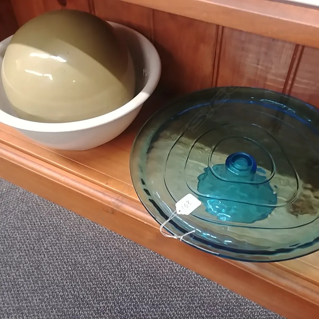 POTTERY ORB + NZ BOWL + CAKE STAND Image 1++